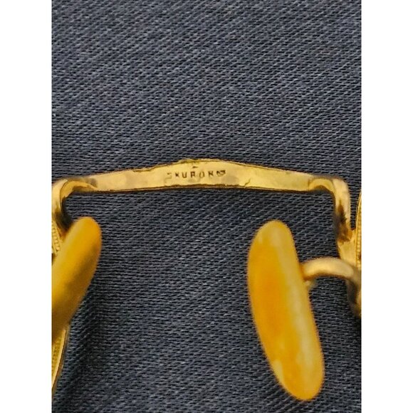 Vintage Eyeglasses Gold-Plated (?) Rim Great Grandfather's Signed Kuron RARE - Picture 4 of 4